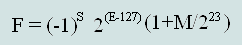 Formula normalized to 32-bit IEEE754 